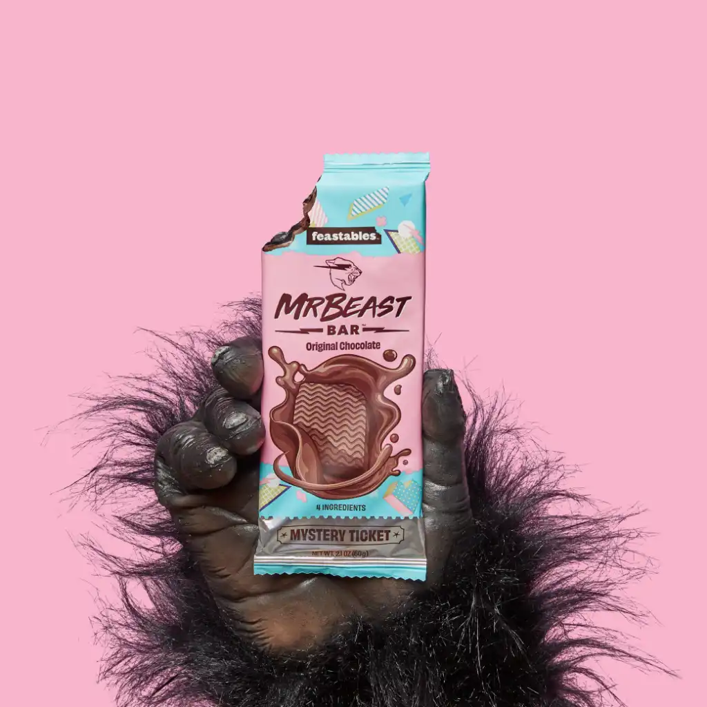 Feastables chocolate bars are a MrBeast first!