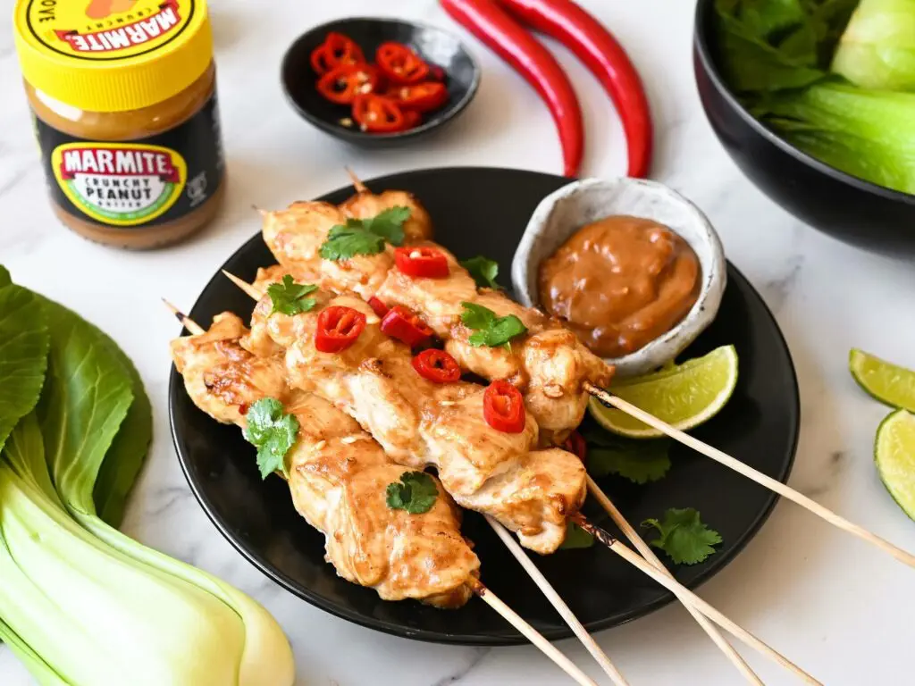 Marmite Peanut Butter Chicken Satay