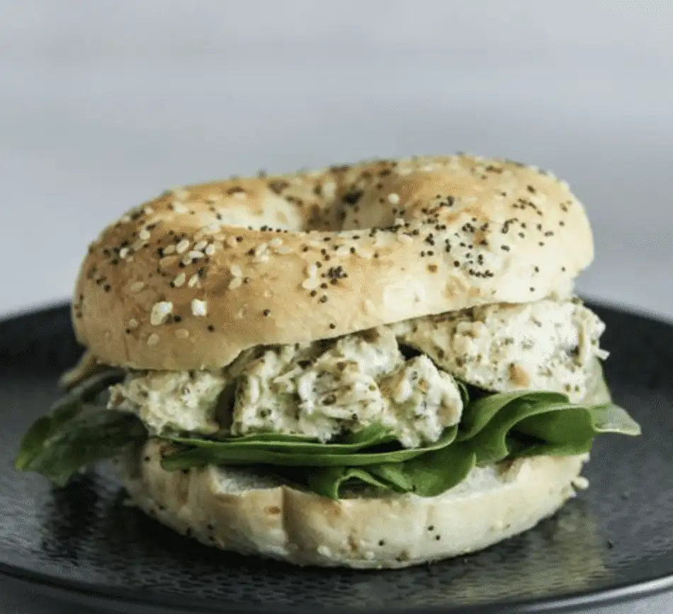 Pesto Chicken Salad Bagel Sandwiches
