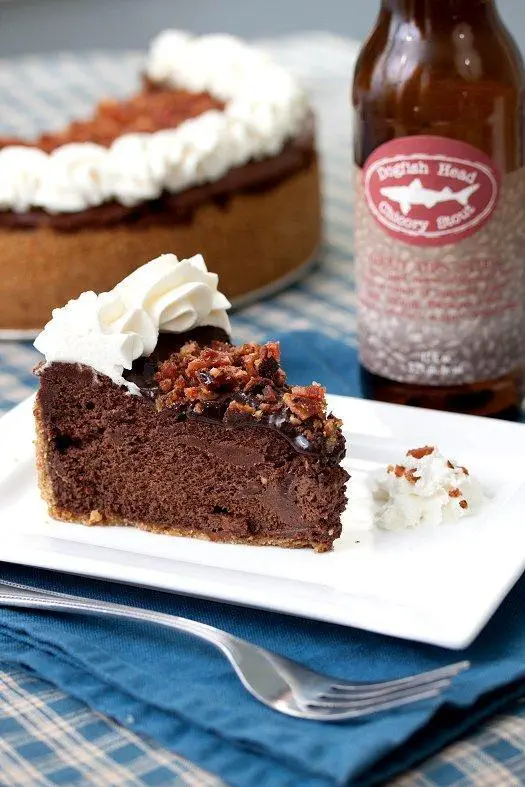 Caramal Apple Bacaon Stout Cheesecake