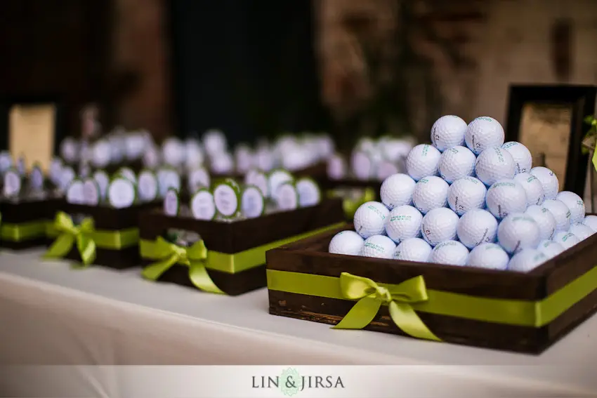 Golf is the theme of the wedding